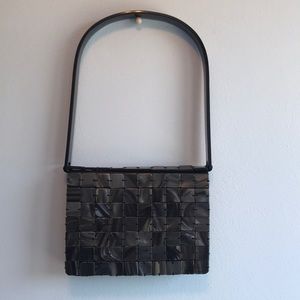 Bebe Black Tortoise Shell Mini Purse